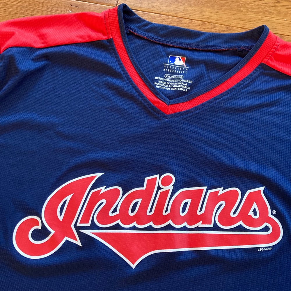Cleveland Indians Guardians XXL MLB Warm Up Jersey Great Condition Tribe